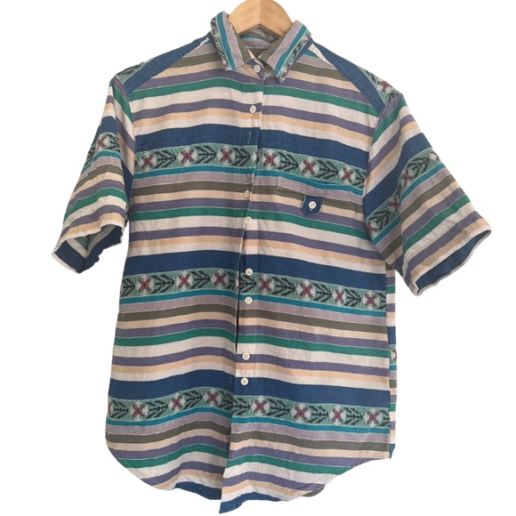 CABIN CREEK MULTI PRINT BUTTON DOWN - Picture 2 of 4